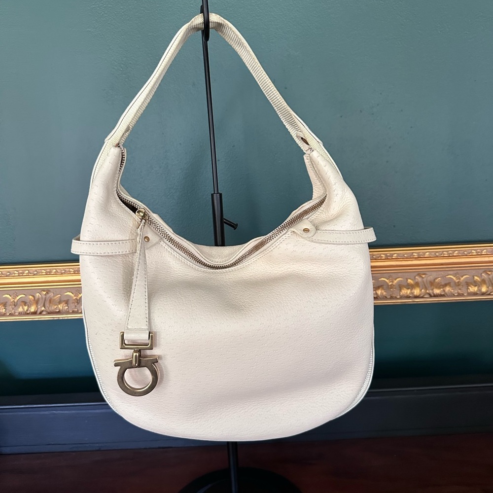 Salvatore Ferragamo Cream Hobo Bag